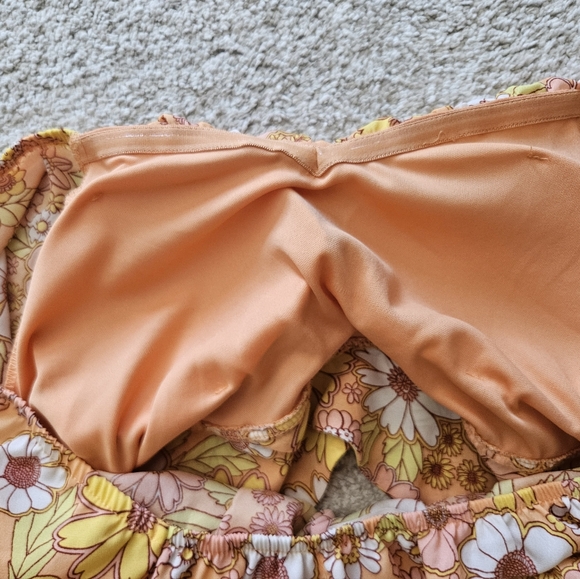 NWT Madden NYC Junior's Cropped Back Tie Top with Blouson Sleeves - Picture 7 of 9